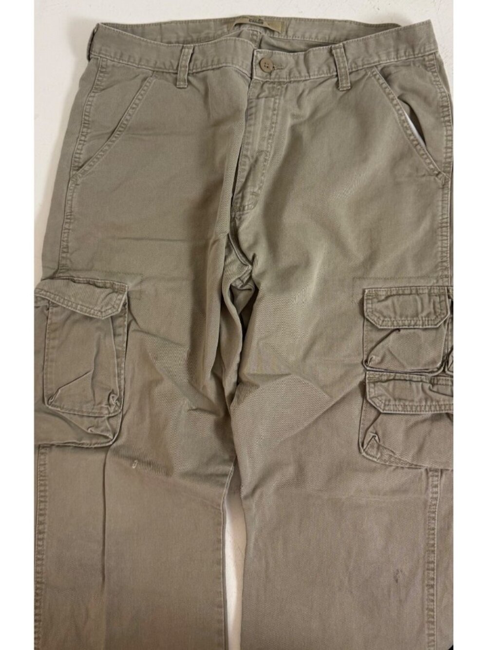 Wrangler Mens Khaki Cargo Pants 100% Cotton Durable Workwear Mens 36 X 32 - Picture 3 of 5